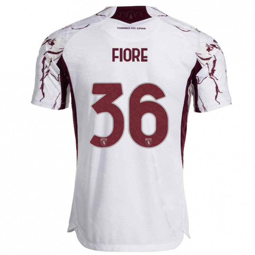 Danxen Niño Camiseta Jean Fiore #36 Blanco Borgoña 2ª Equipación 2025/26 La Camisa México