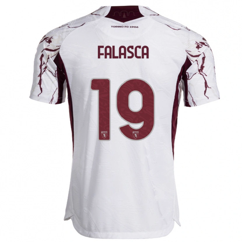 Danxen Niño Camiseta Gabriele Falasca #19 Blanco Borgoña 2ª Equipación 2025/26 La Camisa México