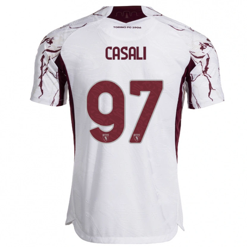 Danxen Niño Camiseta Michele Casali #97 Blanco Borgoña 2ª Equipación 2025/26 La Camisa México
