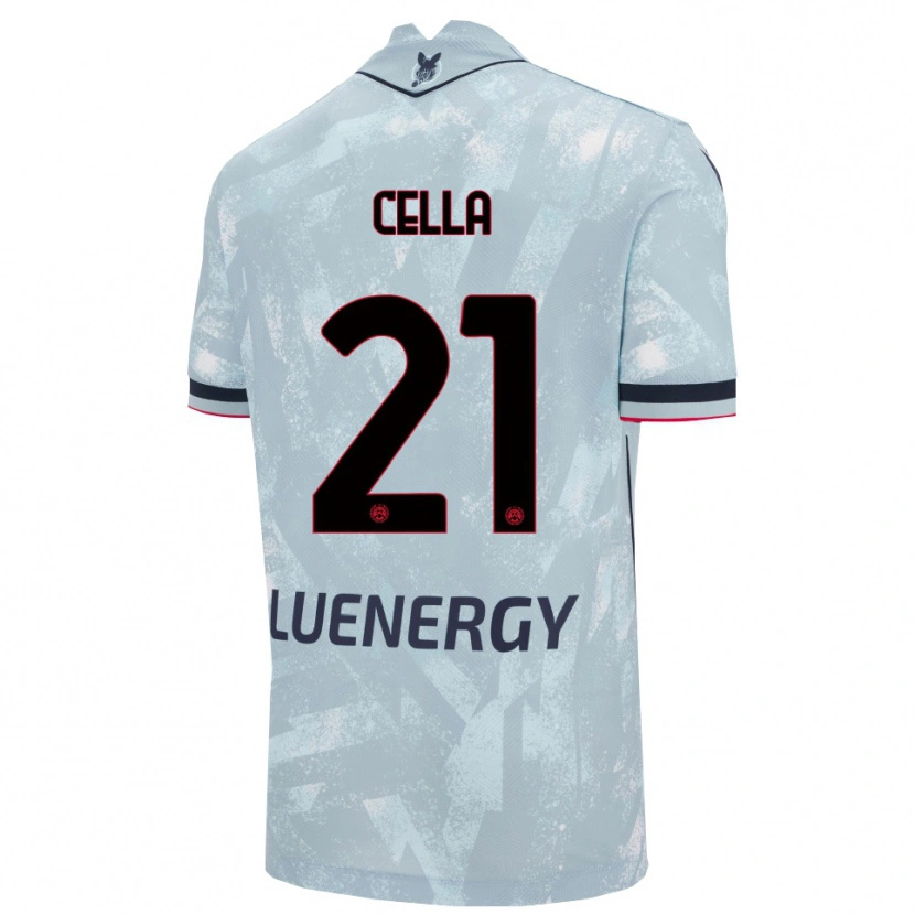 Danxen Niño Camiseta Leonardo Cella #21 Azul Claro Negro 2ª Equipación 2025/26 La Camisa México