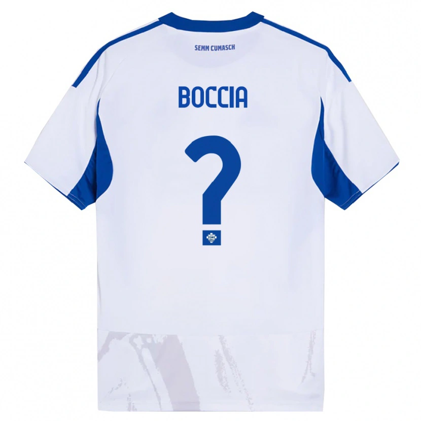 Danxen Niño Camiseta Thomas Boccia #0 Blanco Azul 2ª Equipación 2025/26 La Camisa México