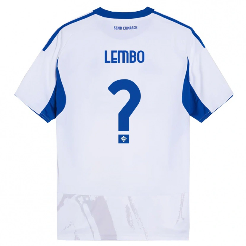 Danxen Niño Camiseta Francesco Lembo #0 Blanco Azul 2ª Equipación 2025/26 La Camisa México