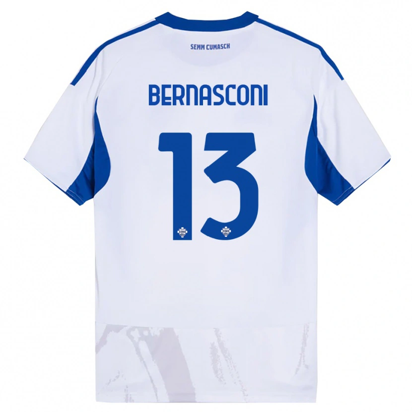 Danxen Niño Camiseta Enea Bernasconi #13 Blanco Azul 2ª Equipación 2025/26 La Camisa México