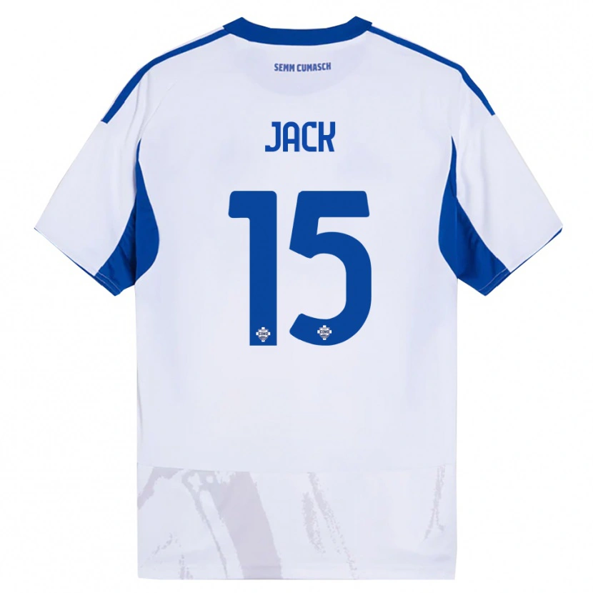 Danxen Niño Camiseta Fellipe Jack #15 Blanco Azul 2ª Equipación 2025/26 La Camisa México