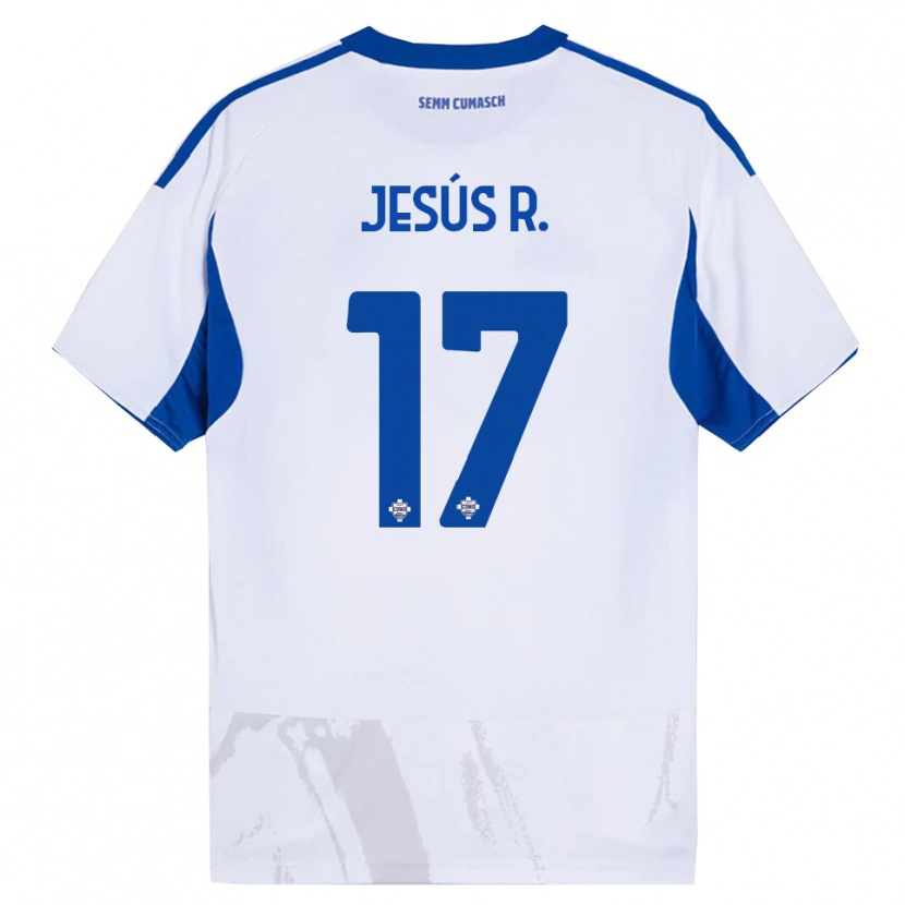 Danxen Niño Camiseta Jesús Rodríguez #17 Blanco Azul 2ª Equipación 2025/26 La Camisa México