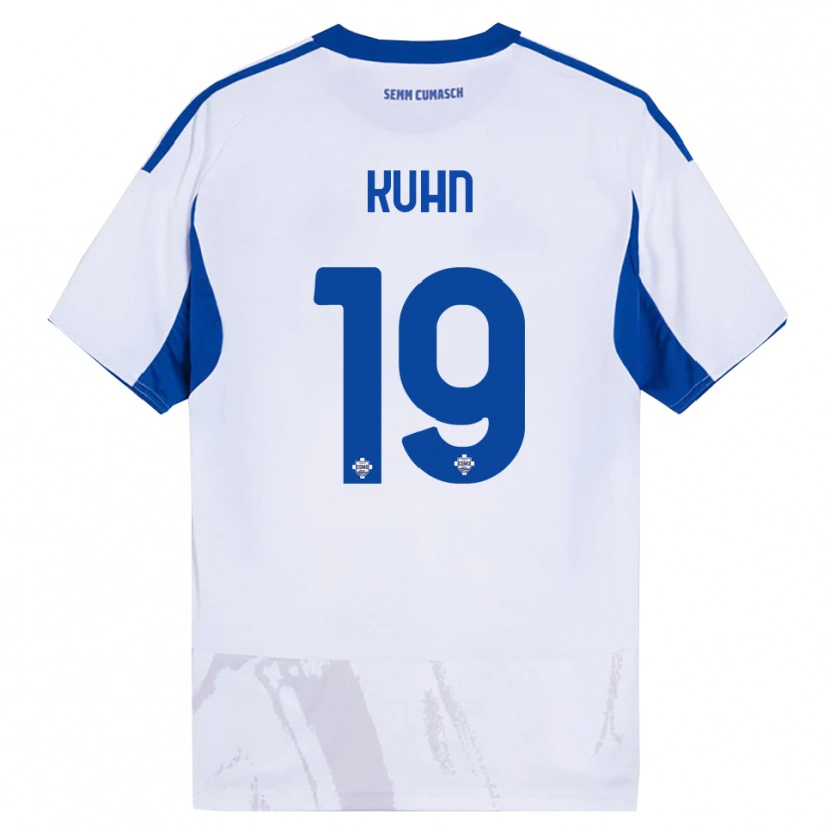 Danxen Niño Camiseta Nicolas Kühn #19 Blanco Azul 2ª Equipación 2025/26 La Camisa México