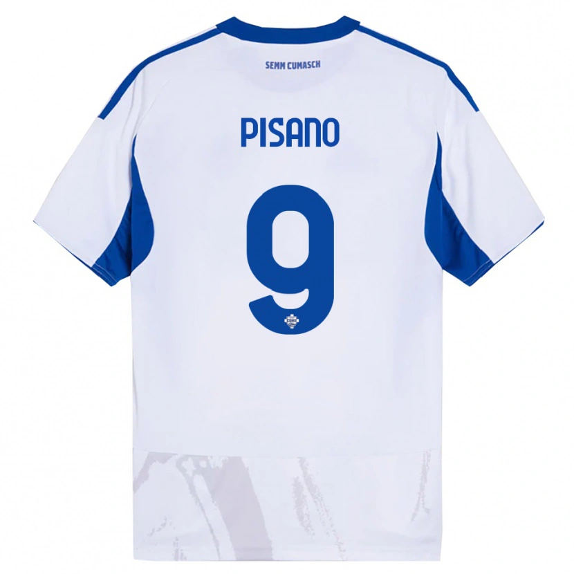 Danxen Niño Camiseta Manuel Pisano #9 Blanco Azul 2ª Equipación 2025/26 La Camisa México