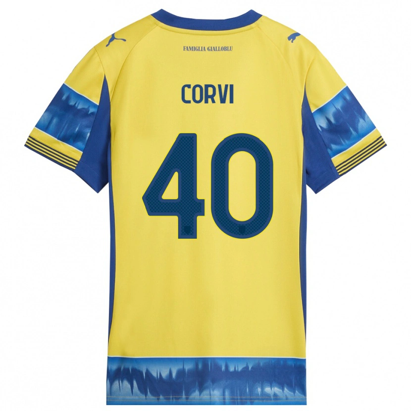 Danxen Niño Camiseta Edoardo Corvi #40 Amarillo Azul 2ª Equipación 2025/26 La Camisa México