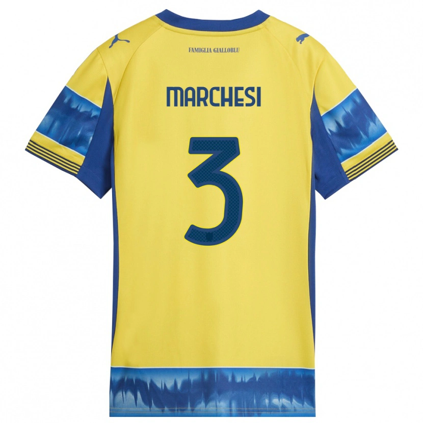 Danxen Niño Camiseta Lorenzo Marchesi #3 Amarillo Azul 2ª Equipación 2025/26 La Camisa México