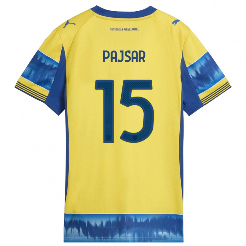 Danxen Niño Camiseta Karlo Pajsar #15 Amarillo Azul 2ª Equipación 2025/26 La Camisa México