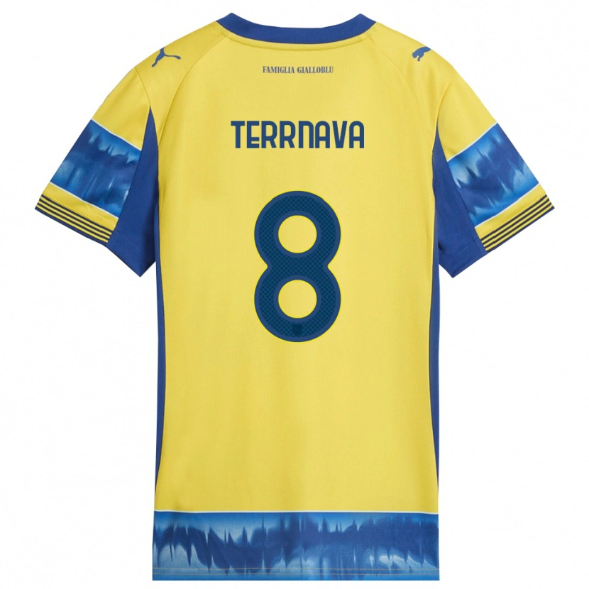 Danxen Niño Camiseta Dren Terrnava #8 Amarillo Azul 2ª Equipación 2025/26 La Camisa México