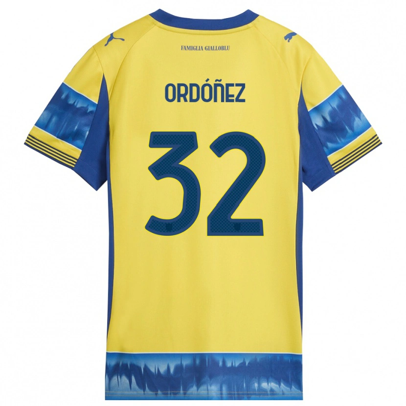 Danxen Niño Camiseta Christian Ordóñez #32 Amarillo Azul 2ª Equipación 2025/26 La Camisa México