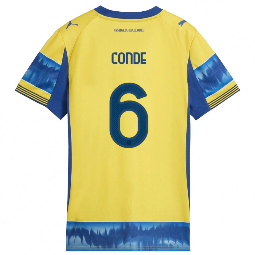 Danxen Niño Camiseta Bernardo Conde #6 Amarillo Azul 2ª Equipación 2025/26 La Camisa México