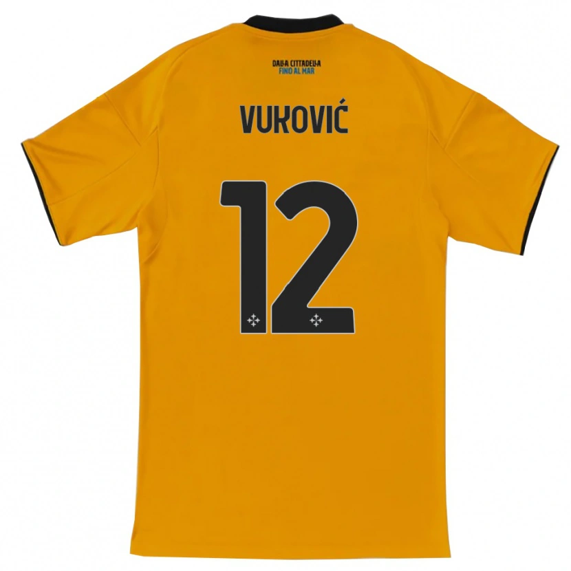 Danxen Niño Camiseta Ante Vukovic #12 Naranja Azul 2ª Equipación 2025/26 La Camisa México