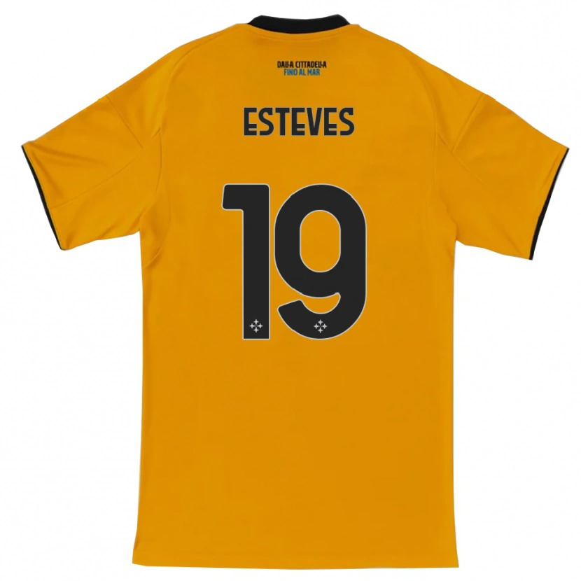 Danxen Niño Camiseta Tomás Esteves #19 Naranja Azul 2ª Equipación 2025/26 La Camisa México