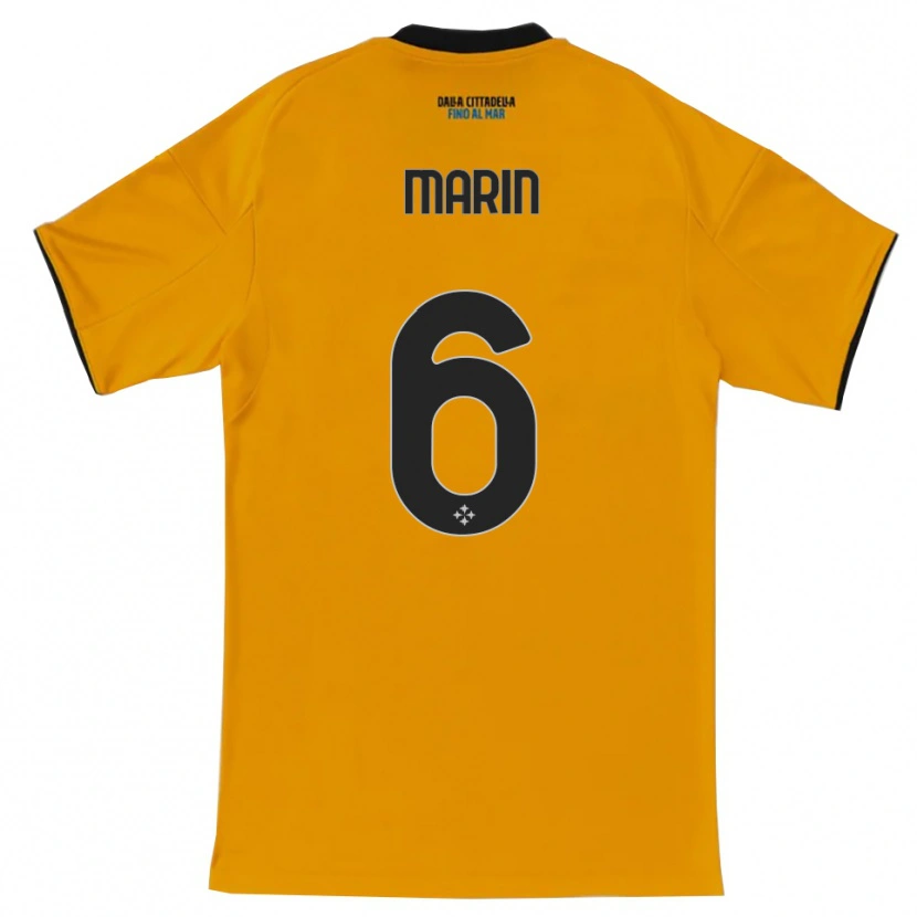 Danxen Niño Camiseta Marius Marin #6 Naranja Azul 2ª Equipación 2025/26 La Camisa México