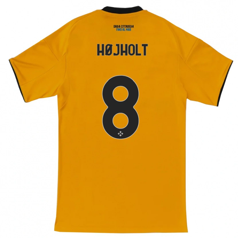 Danxen Niño Camiseta Malthe Højholt #8 Naranja Azul 2ª Equipación 2025/26 La Camisa México