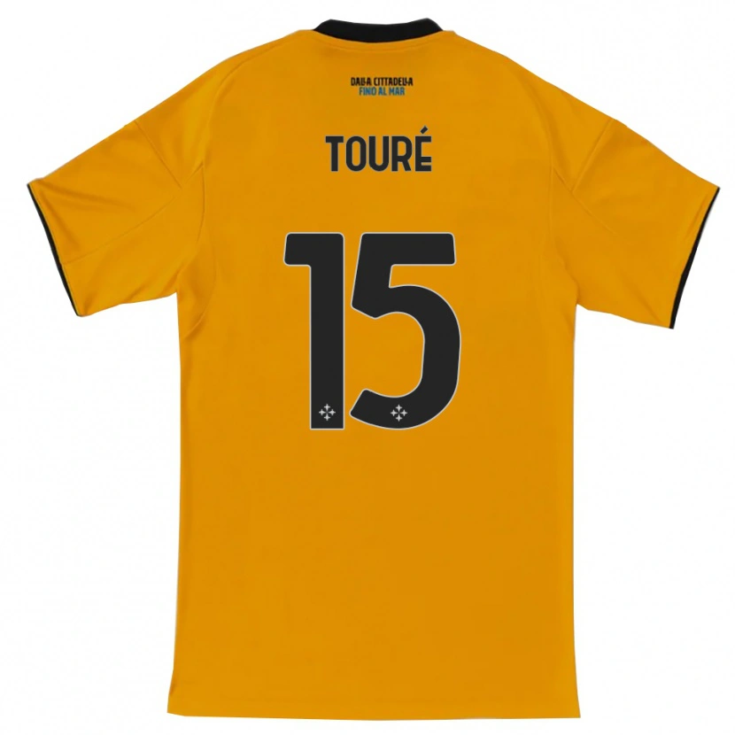 Danxen Niño Camiseta Idrissa Touré #15 Naranja Azul 2ª Equipación 2025/26 La Camisa México