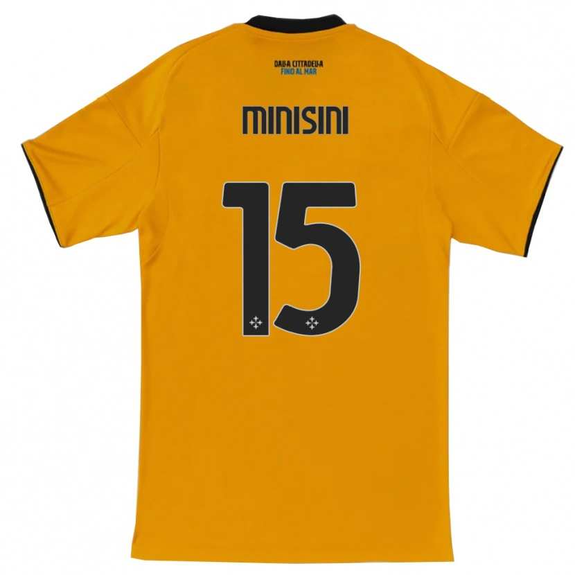 Danxen Niño Camiseta Niccolò Minisini #15 Naranja Azul 2ª Equipación 2025/26 La Camisa México