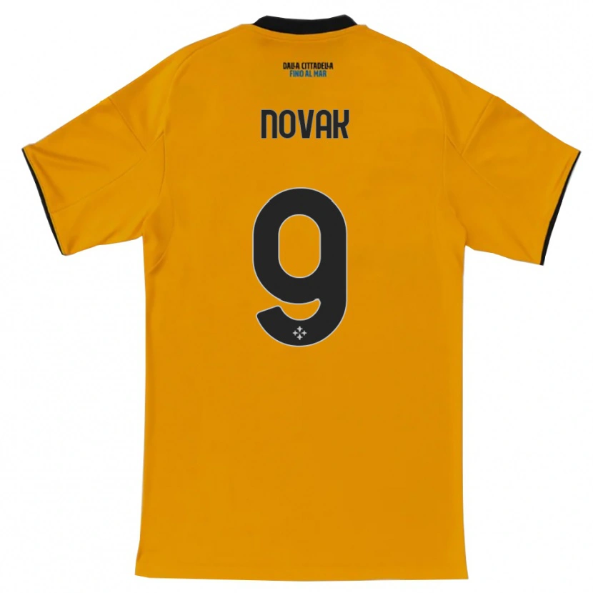 Danxen Niño Camiseta Maros Novak #9 Naranja Azul 2ª Equipación 2025/26 La Camisa México