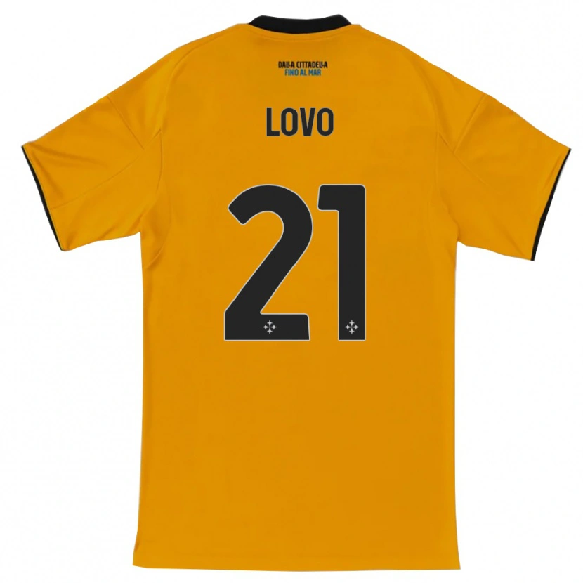 Danxen Niño Camiseta Christian Lovo #21 Naranja Azul 2ª Equipación 2025/26 La Camisa México
