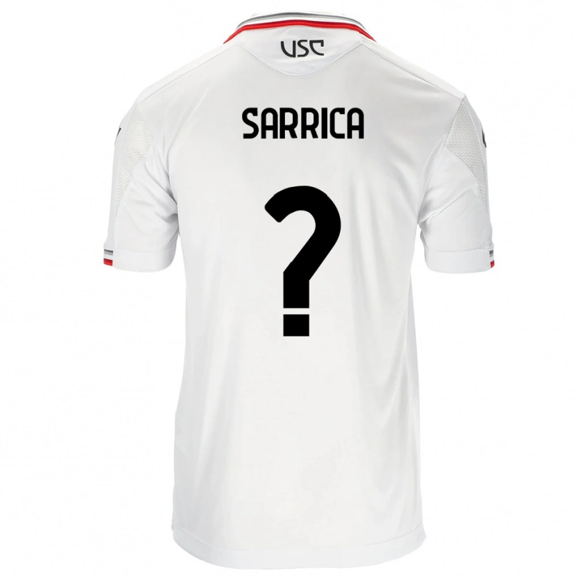 Danxen Niño Camiseta Antonino Sarrica #0 Blanco Rojo 2ª Equipación 2025/26 La Camisa México