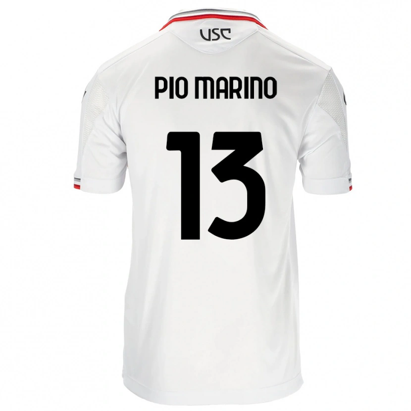 Danxen Niño Camiseta Lorenzo Pio Marino #13 Blanco Rojo 2ª Equipación 2025/26 La Camisa México