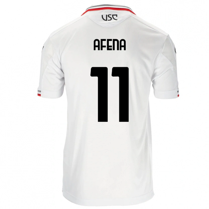 Danxen Niño Camiseta Felix Afena-Gyan #11 Blanco Rojo 2ª Equipación 2025/26 La Camisa México