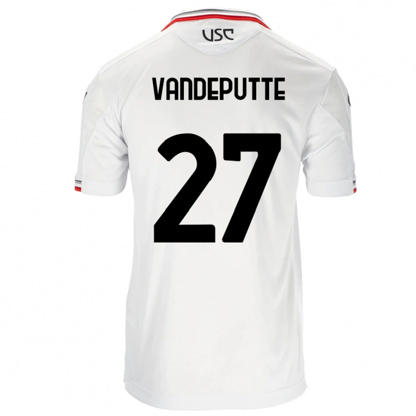 Danxen Niño Camiseta Jari Vandeputte #27 Blanco Rojo 2ª Equipación 2025/26 La Camisa México