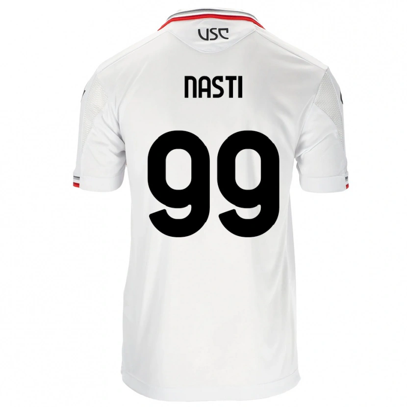 Danxen Niño Camiseta Marco Nasti #99 Blanco Rojo 2ª Equipación 2025/26 La Camisa México