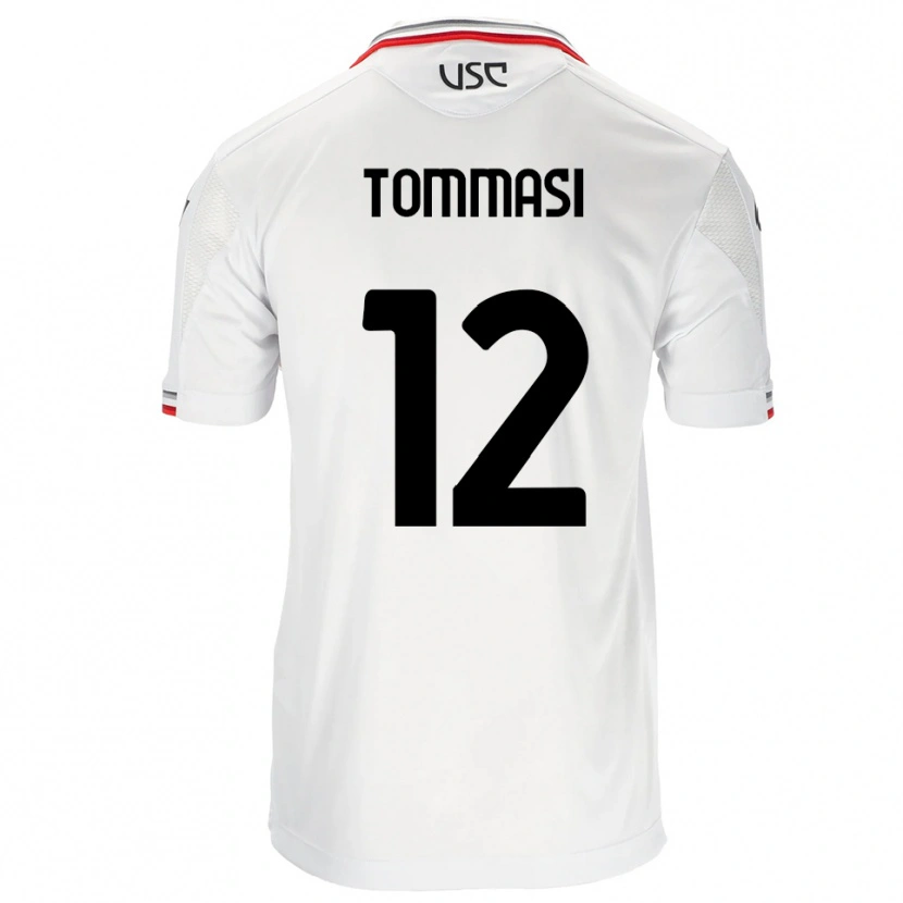 Danxen Niño Camiseta Francesco Tommasi #12 Blanco Rojo 2ª Equipación 2025/26 La Camisa México