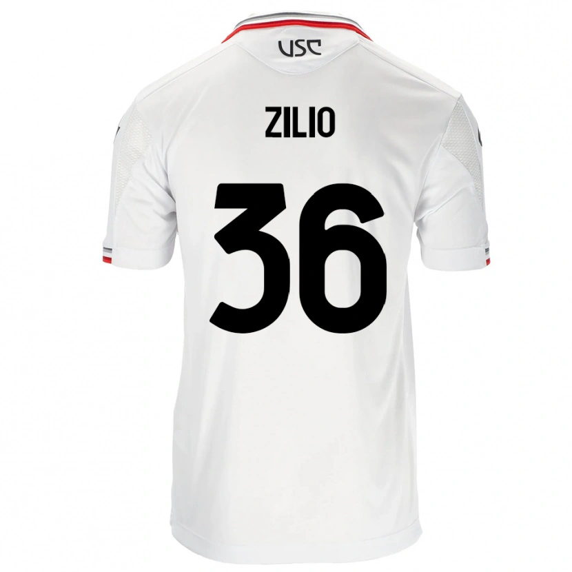 Danxen Niño Camiseta Andrea Zilio #36 Blanco Rojo 2ª Equipación 2025/26 La Camisa México