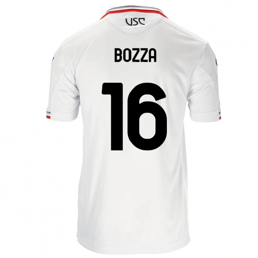 Danxen Niño Camiseta Mattia Bozza #16 Blanco Rojo 2ª Equipación 2025/26 La Camisa México