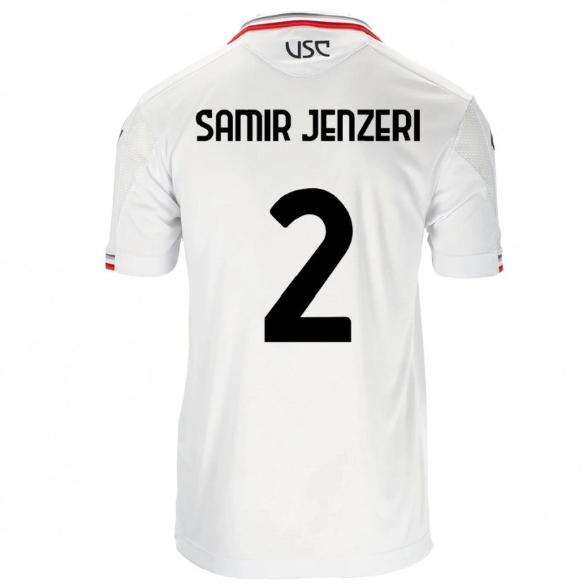 Danxen Niño Camiseta Gabriele Samir Jenzeri #2 Blanco Rojo 2ª Equipación 2025/26 La Camisa México