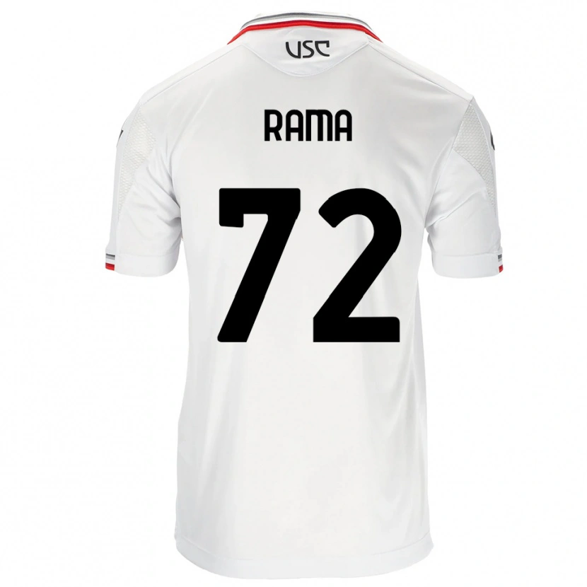Danxen Niño Camiseta Alex Rama #72 Blanco Rojo 2ª Equipación 2025/26 La Camisa México