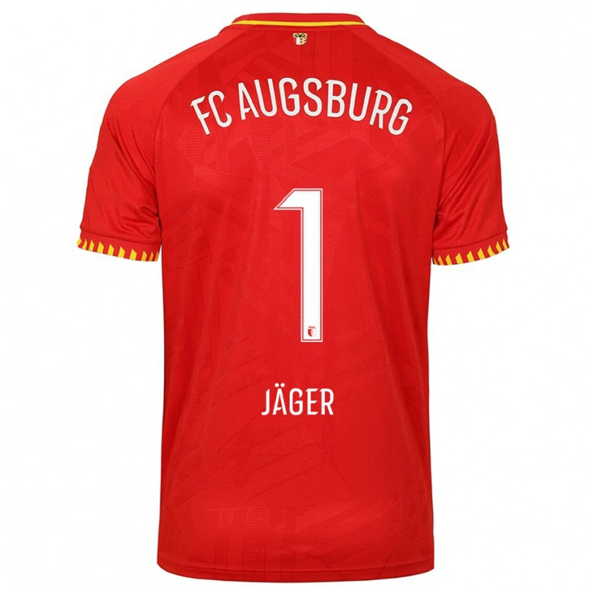 Danxen Niño Camiseta Tobias Jäger #1 Rojo Amarillo 2ª Equipación 2025/26 La Camisa México