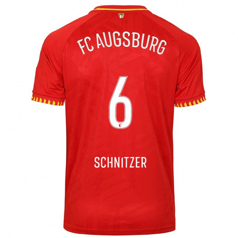 Danxen Niño Camiseta Tim Schnitzer #6 Rojo Amarillo 2ª Equipación 2025/26 La Camisa México