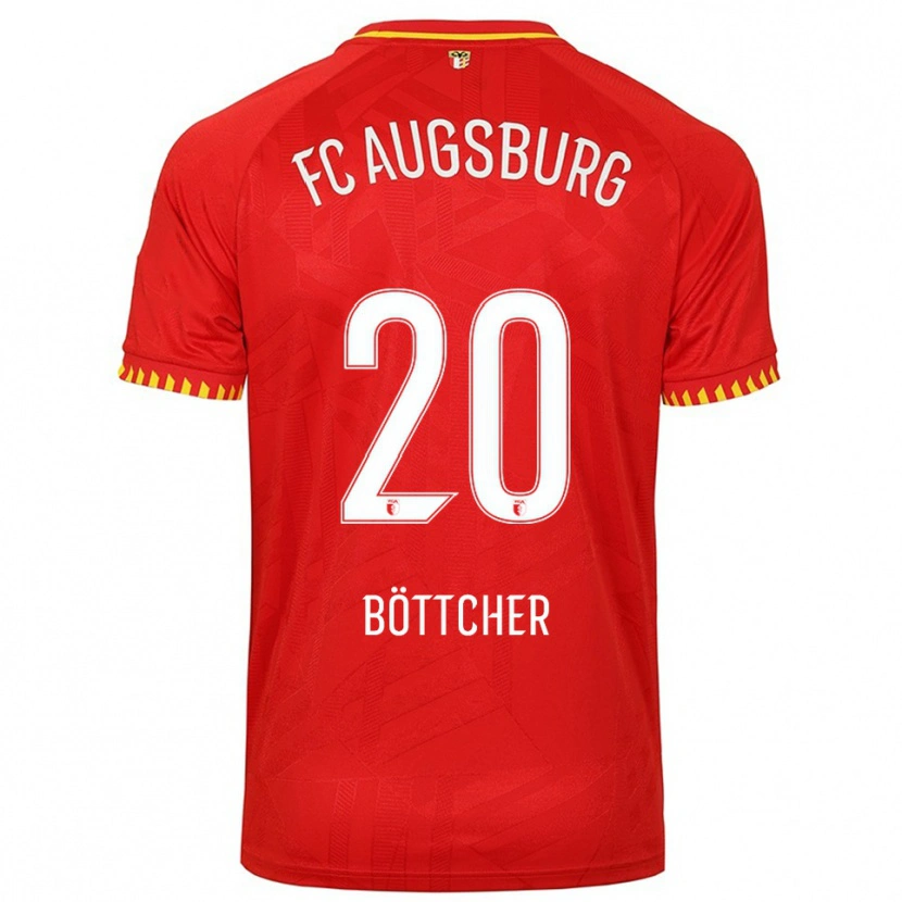 Danxen Niño Camiseta Antonia Böttcher #20 Rojo Amarillo 2ª Equipación 2025/26 La Camisa México
