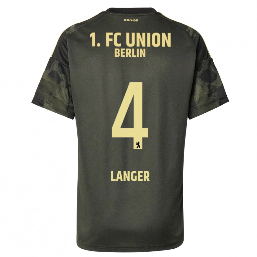 Danxen Niño Camiseta Richard Langer #4 Verde Oscuro Negro 2ª Equipación 2025/26 La Camisa México