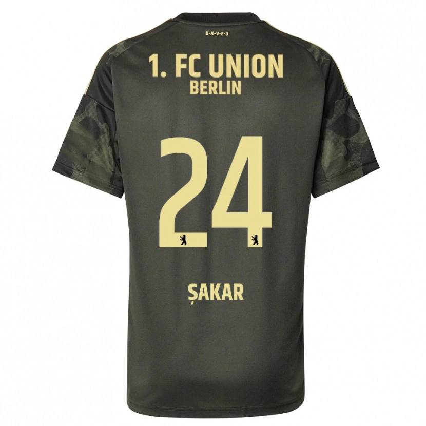 Danxen Niño Camiseta Fatma Şakar #24 Verde Oscuro Negro 2ª Equipación 2025/26 La Camisa México