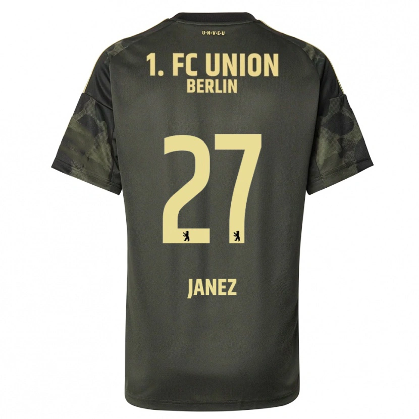 Danxen Niño Camiseta Korina Janež #27 Verde Oscuro Negro 2ª Equipación 2025/26 La Camisa México