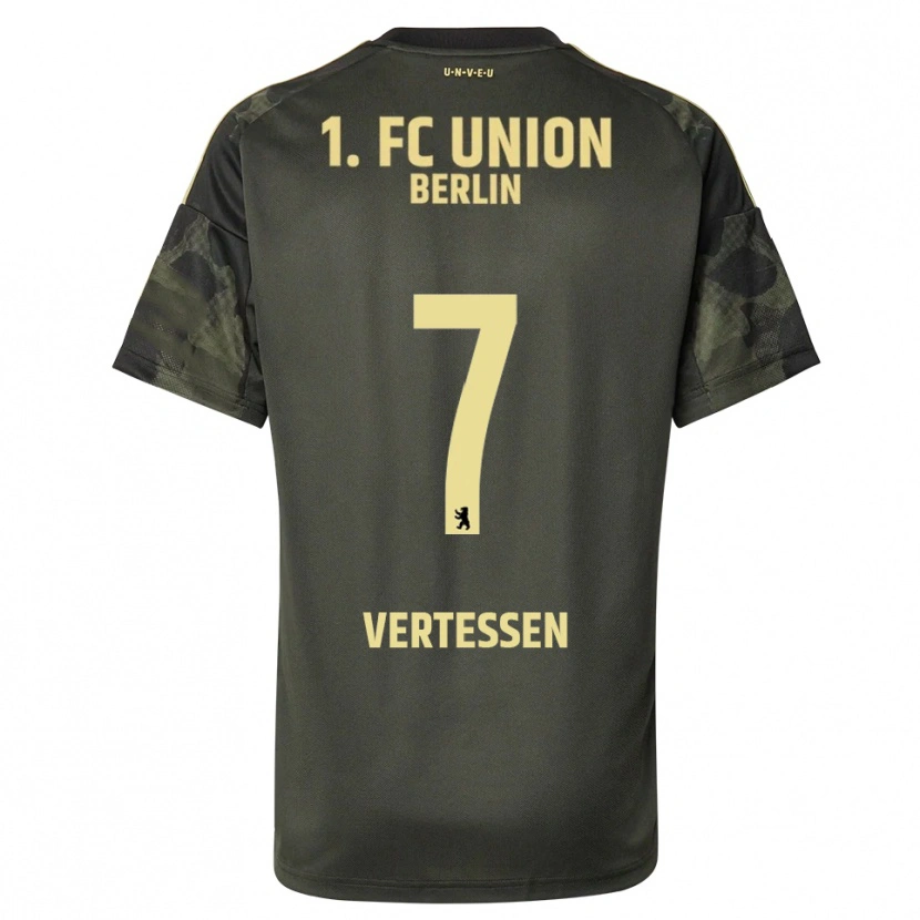 Danxen Niño Camiseta Yorbe Vertessen #7 Verde Oscuro Negro 2ª Equipación 2025/26 La Camisa México