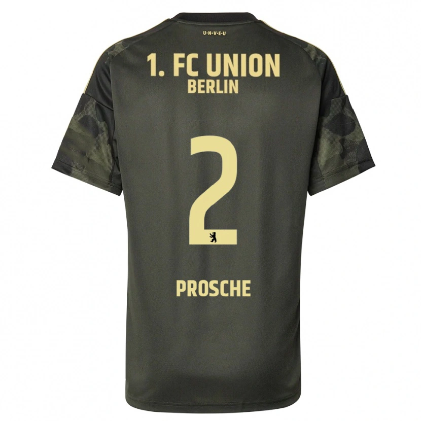 Danxen Niño Camiseta Leon Prosche #2 Verde Oscuro Negro 2ª Equipación 2025/26 La Camisa México