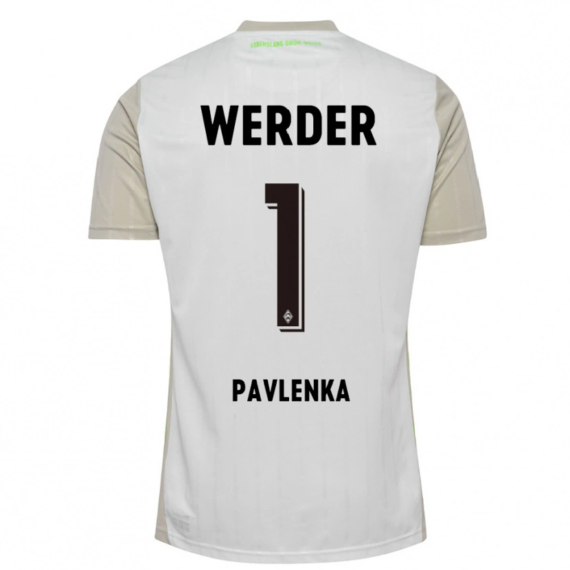 Danxen Niño Camiseta Jiri Pavlenka #1 Blanco Negro 2ª Equipación 2025/26 La Camisa México