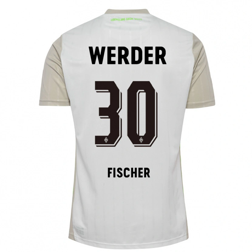 Danxen Niño Camiseta Vanessa Fischer #30 Blanco Negro 2ª Equipación 2025/26 La Camisa México