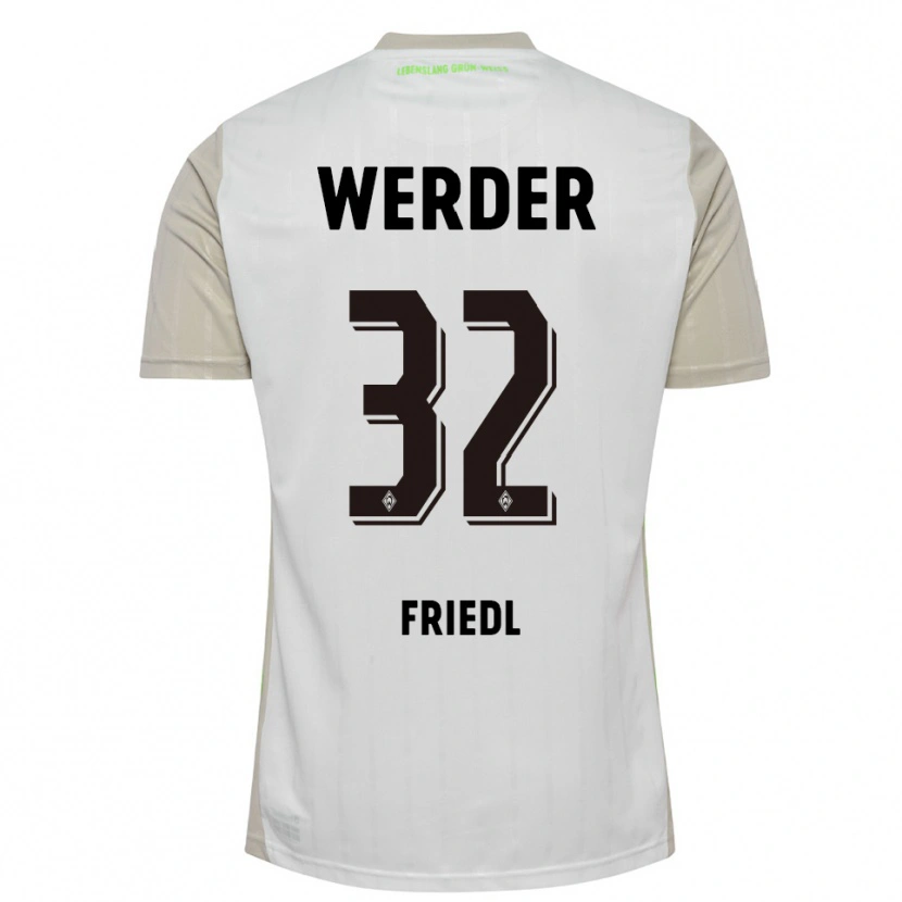 Danxen Niño Camiseta Marco Friedl #32 Blanco Negro 2ª Equipación 2025/26 La Camisa México