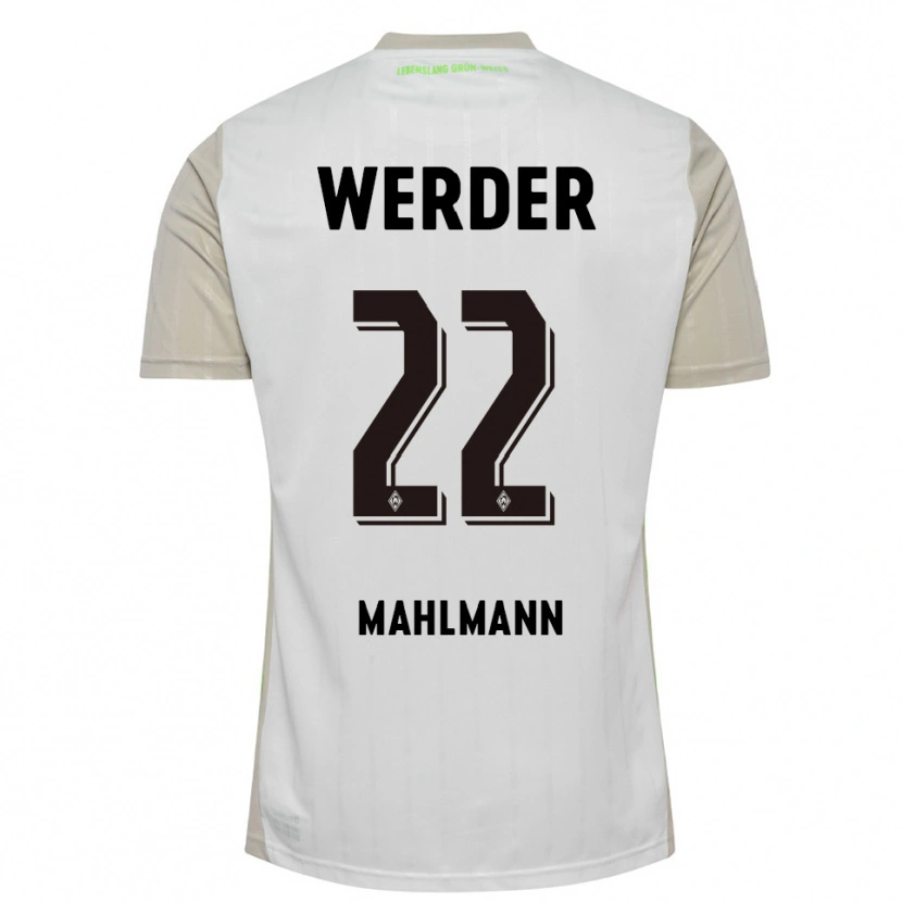 Danxen Niño Camiseta Justus Mahlmann #22 Blanco Negro 2ª Equipación 2025/26 La Camisa México