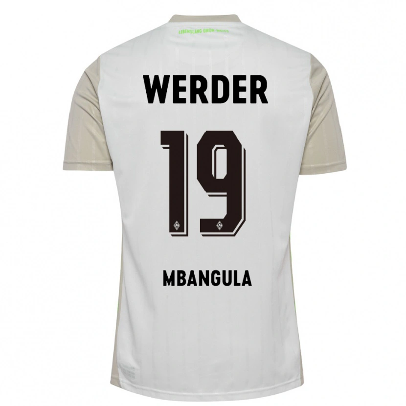 Danxen Niño Camiseta Samuel Mbangula #19 Blanco Negro 2ª Equipación 2025/26 La Camisa México