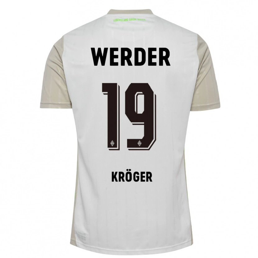 Danxen Niño Camiseta Moritz Kröger #19 Blanco Negro 2ª Equipación 2025/26 La Camisa México