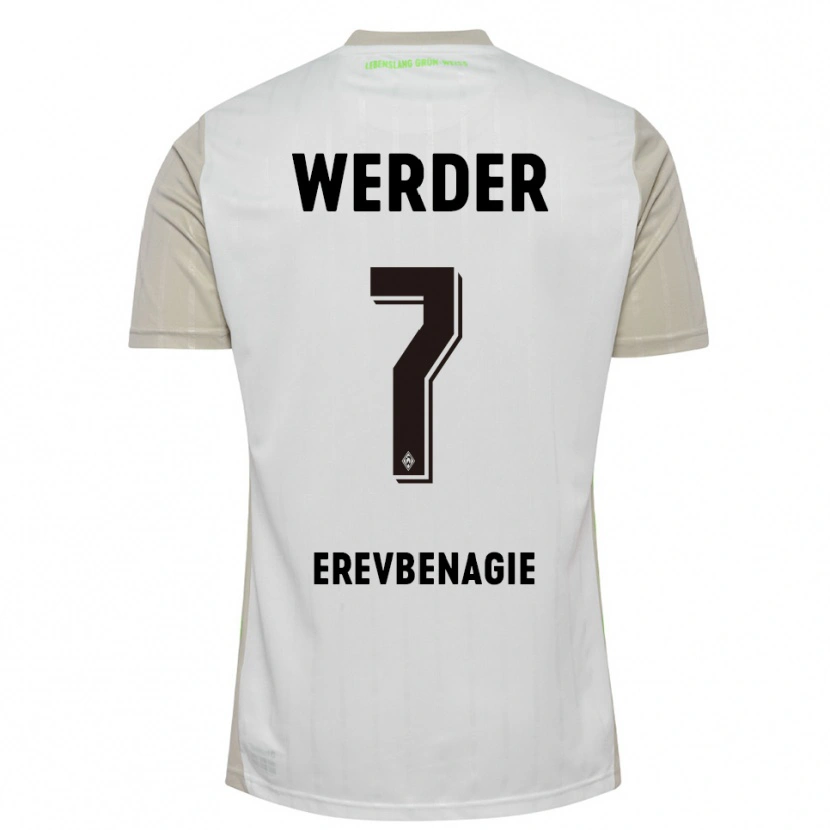 Danxen Niño Camiseta Paul Erevbenagie #7 Blanco Negro 2ª Equipación 2025/26 La Camisa México